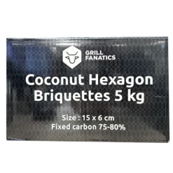 Grill Fanatics Coconut Hexagon Briketten Tubes 5 Kg