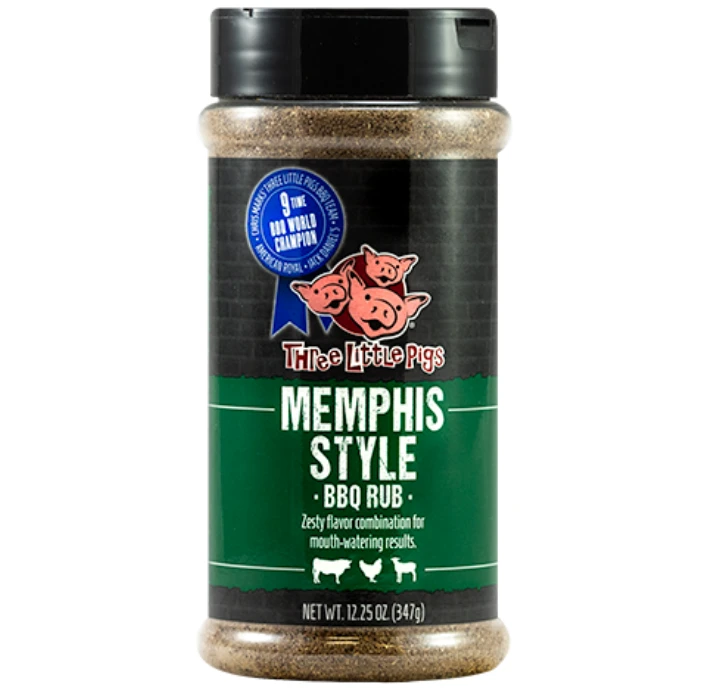 Three Little Pigs Memphis Style BBQ Rub 12.25oz 3 Three Little Pigs Memphis Style BBQ Rub 12.25oz