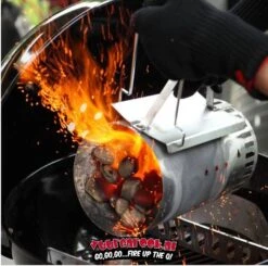 Weber Grote Brikettenstarter + GRATIS Weber Briketten + Aanmaakblokjes -Keuken Grill Winkel image 224